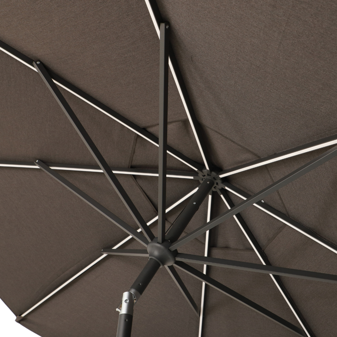 Royal Coro 3m Solar LED Umbrella Set - Anthracite | PREORDER AUGUST