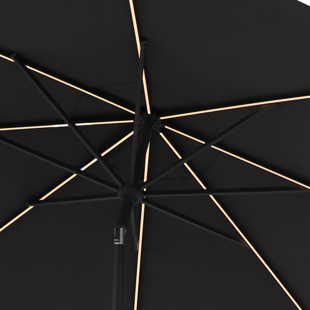 Royal Coro 3m Solar LED Umbrella Set - Anthracite | PREORDER AUGUST