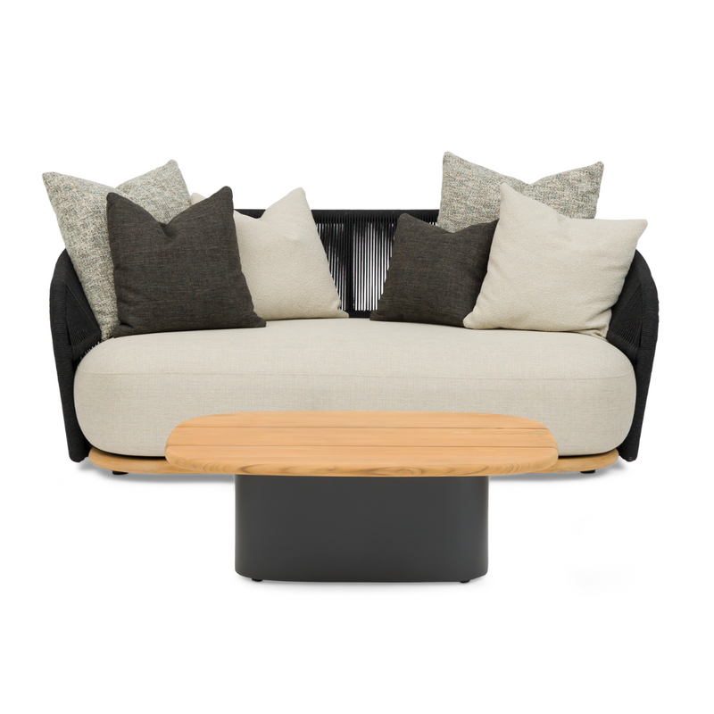 Wave 100cm Coffee Table - Teak