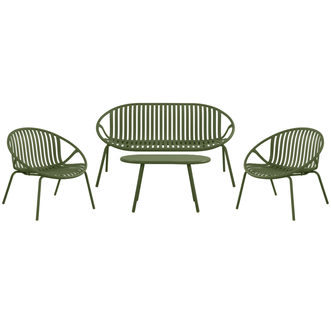 Lisbon 4pc Lounge Set - Olive | PREORDER AUGUST