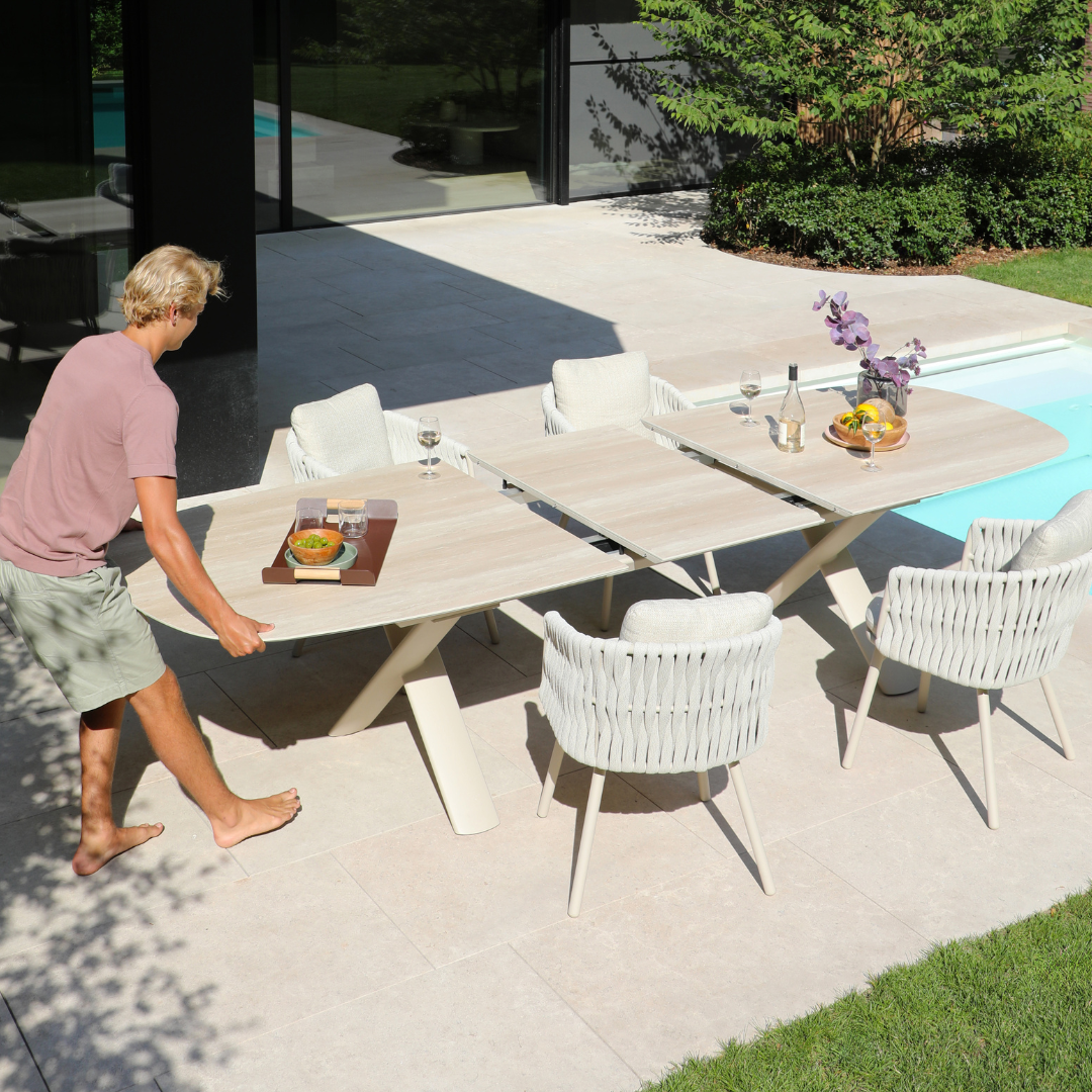 Albatross 3.1m Extendable Dining Table Organic - Mocha | PREORDER AUGUST