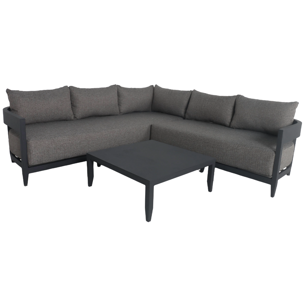 Porto Corner Outdoor Couch Set - Dark | PREORDER OCTOBER