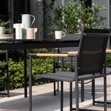 Faro 6 Seater Dining Set Charcoal