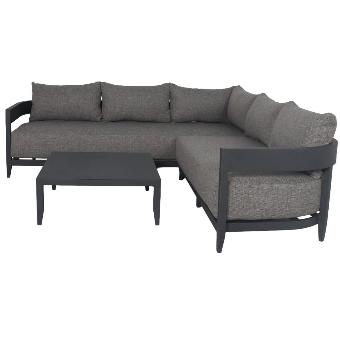 Porto Corner Outdoor Couch Set - Dark | PREORDER OCTOBER