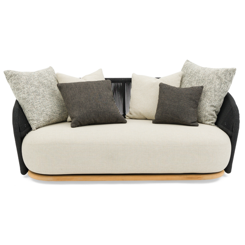 Wave 2-Seater Sofa Black