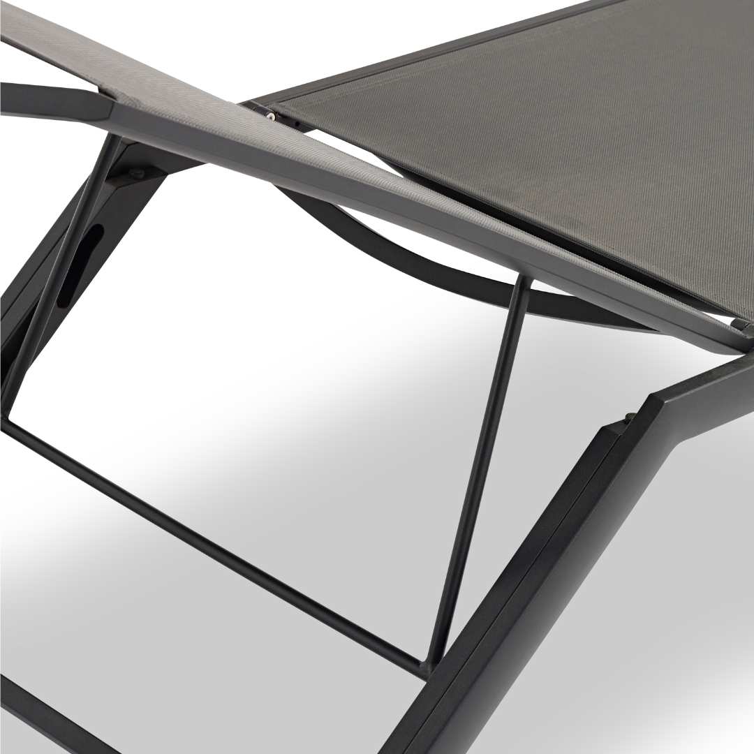Cannes Sun Lounger - Charcoal
