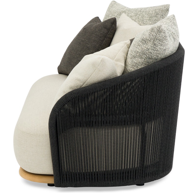 Wave 2-Seater Sofa Black