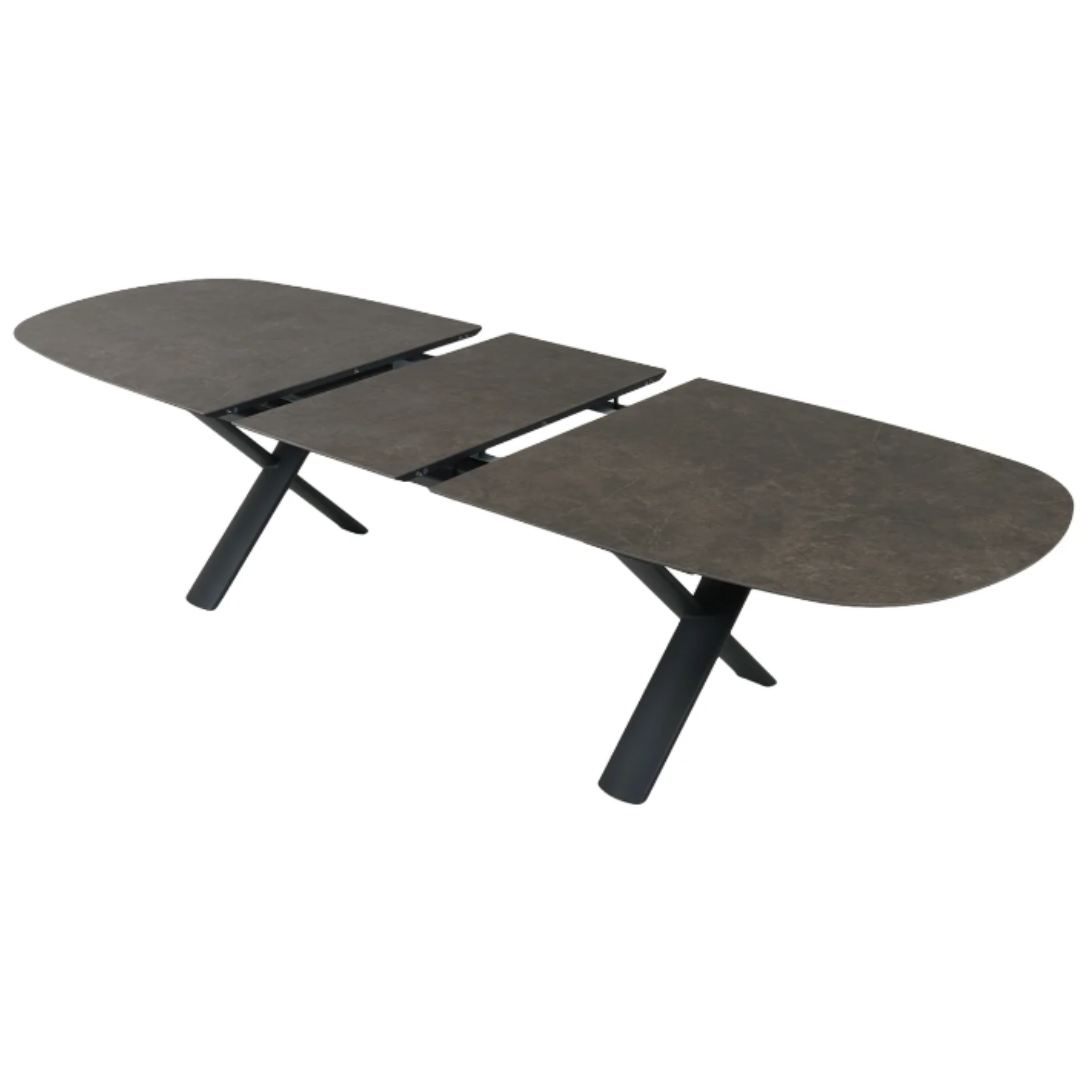 Albatross 3.1m Extendable Outdoor Dining Table Organic - Charcoal | PREORDER AUGUST