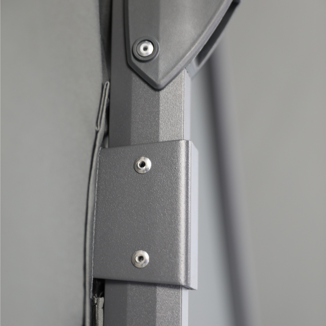 Cayman 3x3m Aluminium Umbrella - Charcoal