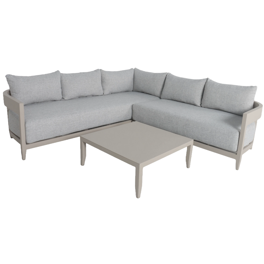 Porto Corner Outdoor Couch Set - Light | PREORDER OCTOBER