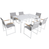 Faro 6 Seater Dining Set White | PREORDER NOVEMBER