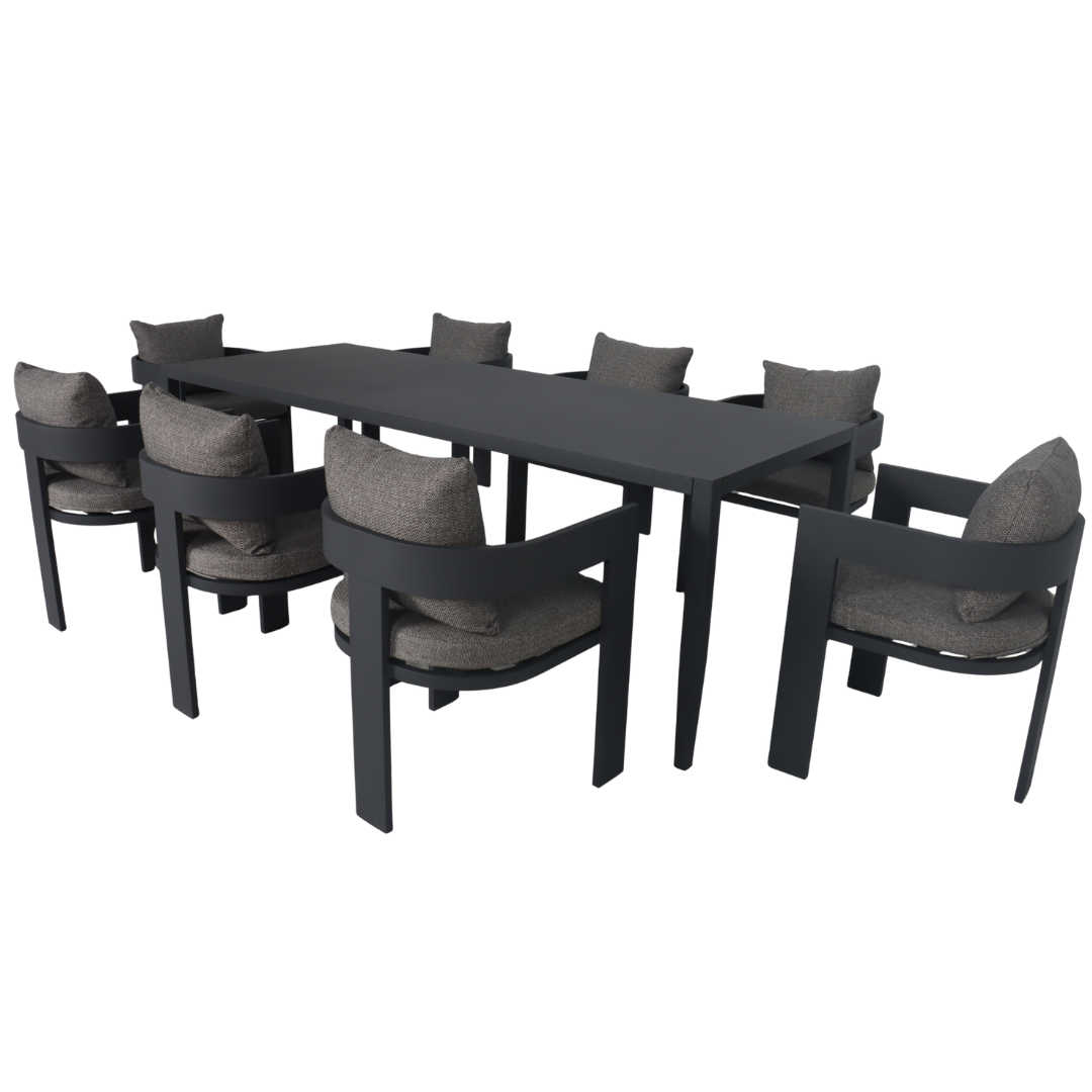 Como 8 Seater Dining Set – Dark | PREORDER OCTOBER