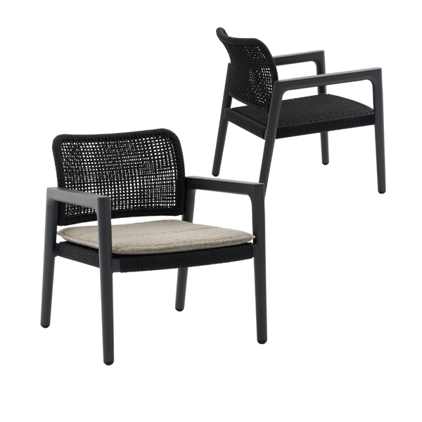Set of 2: Tolo Lounge Chairs - Charcoal | PREORDER AUGUST