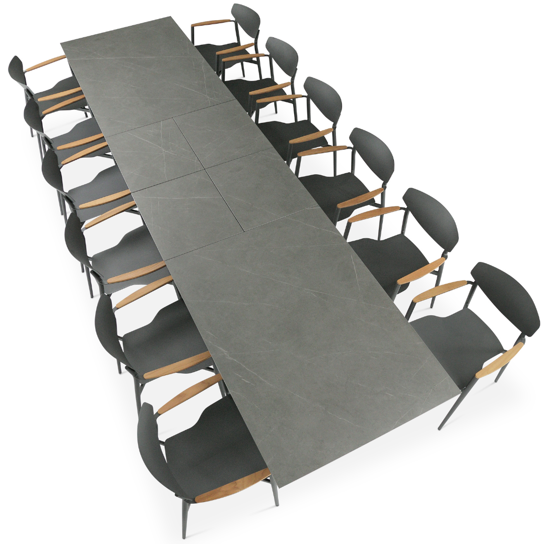 Albatross 4m Extendable Outdoor Dining Table - Charcoal