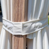 Antigua 3x4m Aluminium Umbrella - White