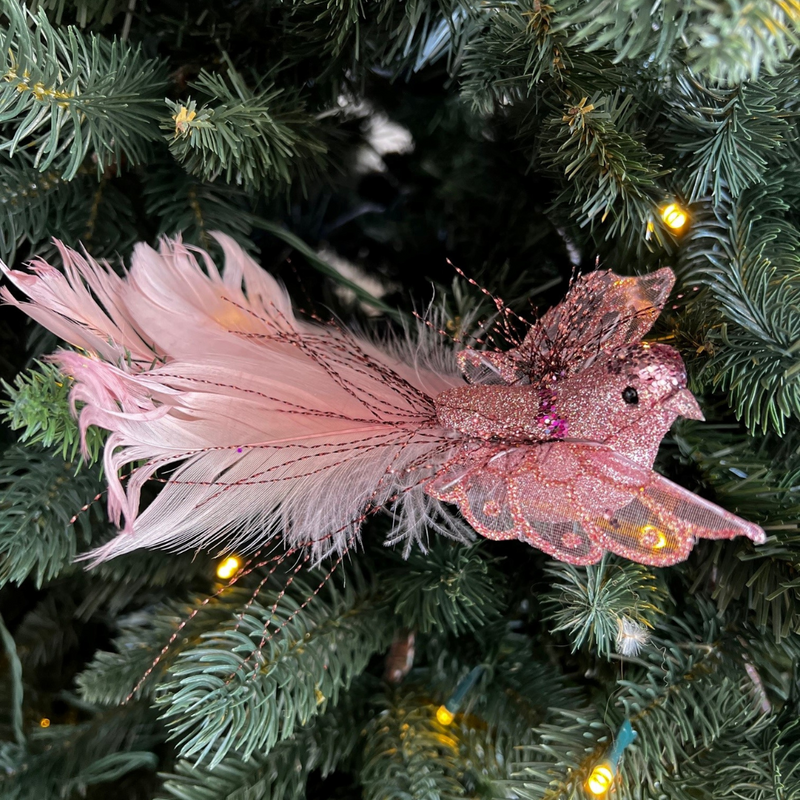 CHRISTMAS TREE ORNAMENT: Set of 2 Bird Clips
