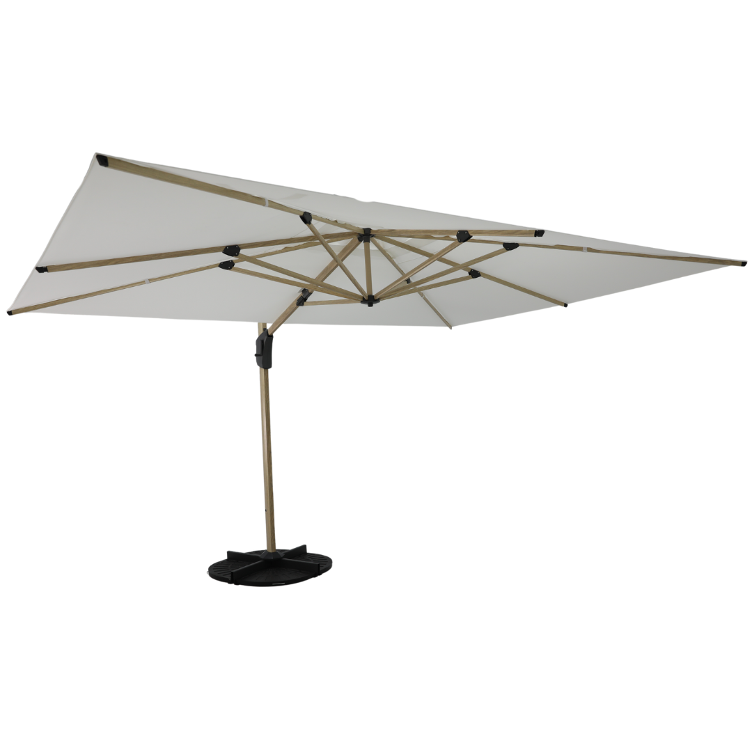 Antigua 3x4m Aluminium Umbrella - White