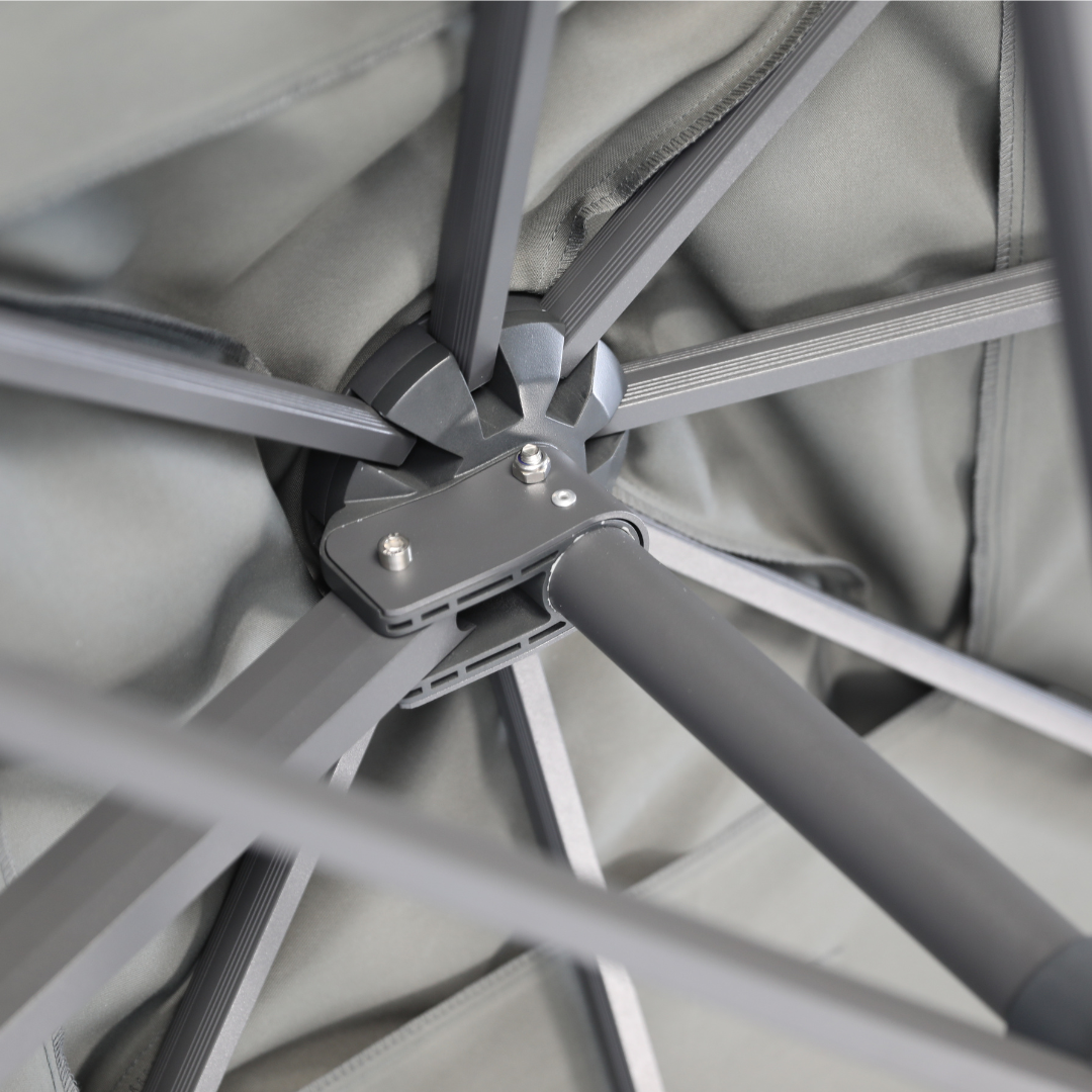 Cayman 3x3m Aluminium Umbrella - Charcoal