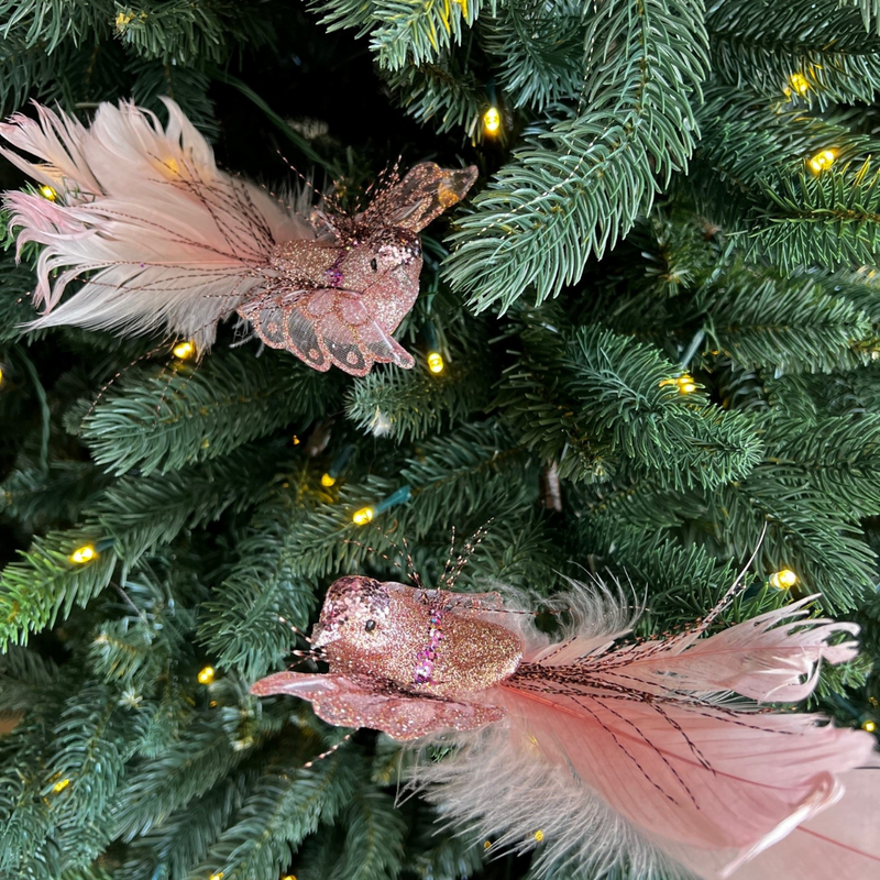 CHRISTMAS TREE ORNAMENT: Set of 2 Bird Clips