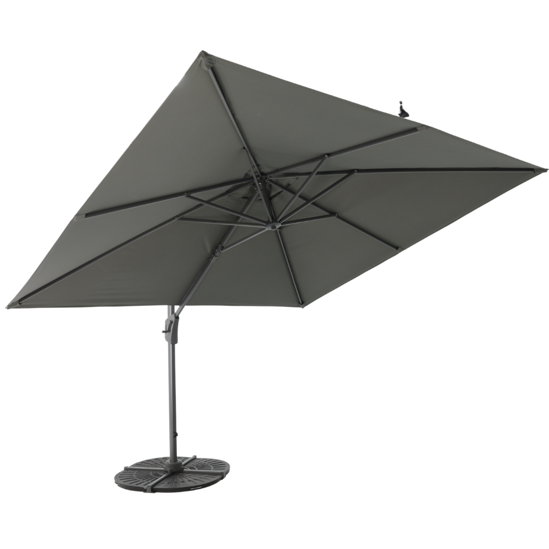 Cayman 3x3m Aluminium Umbrella - Charcoal
