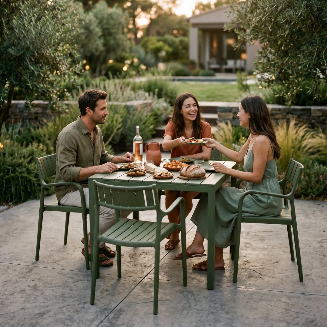 Crete 90cm Dining Table - Olive | PREORDER AUGUST