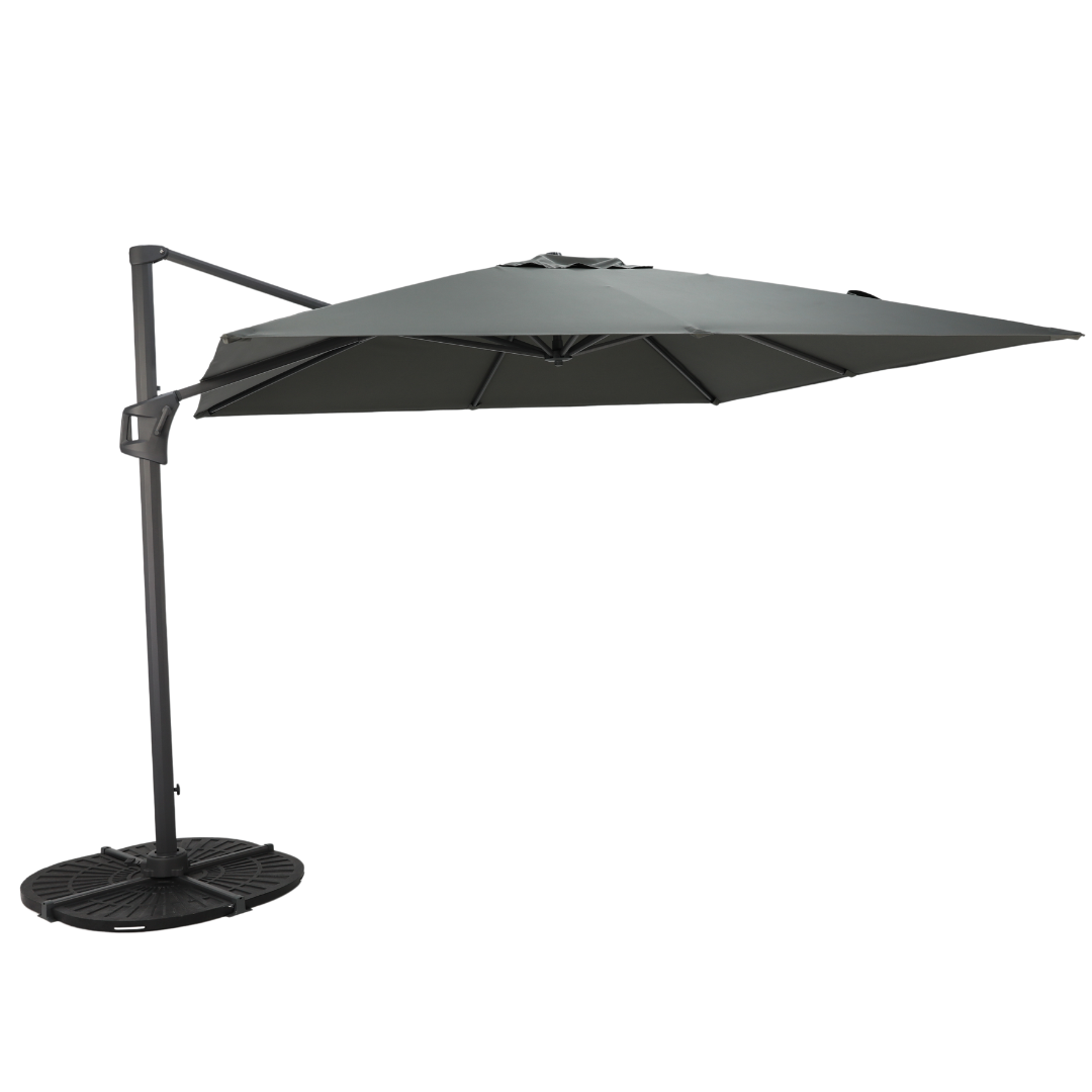 Cayman 3x3m Aluminium Umbrella - Charcoal