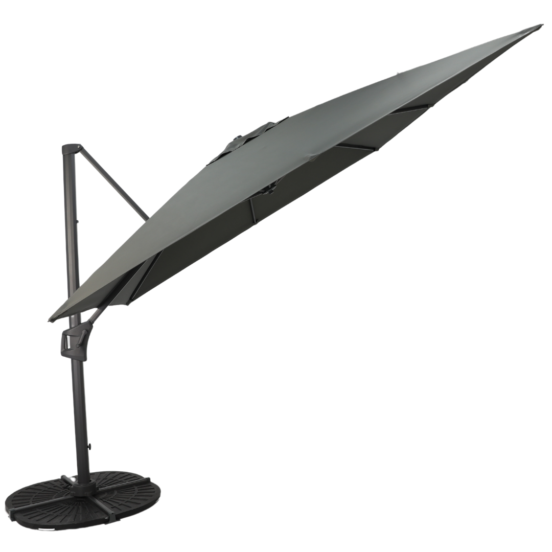 Cayman 3x3m Aluminium Umbrella - Charcoal