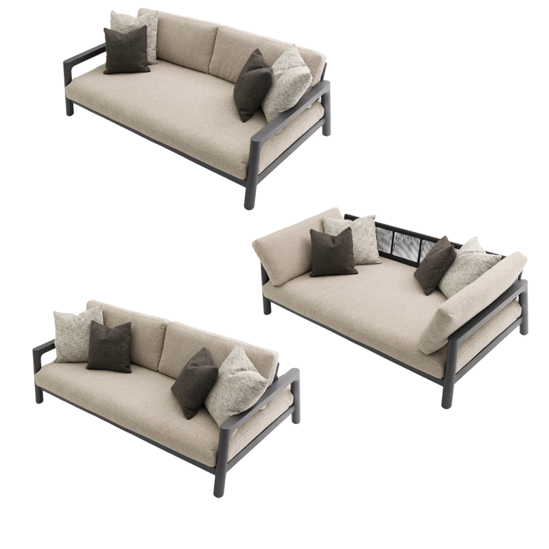 Tolo 3-Seater Sofa - Charcoal | PREORDER AUGUST
