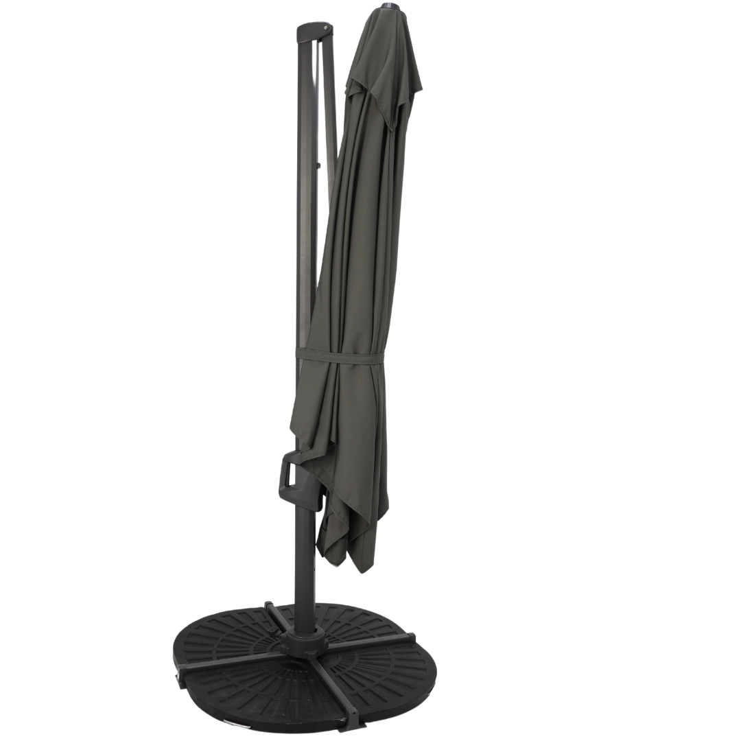 Cayman 3x3m Aluminium Umbrella - Charcoal