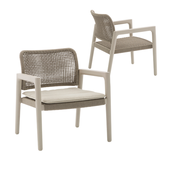 Set of 2: Tolo Lounge Chairs - Latte | PREORDER AUGUST