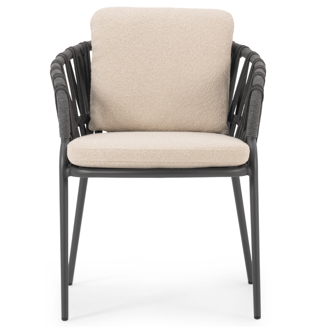 Set of 2: Noon Outdoor Dining Chairs - Charcoal | PREORDER AUGUST