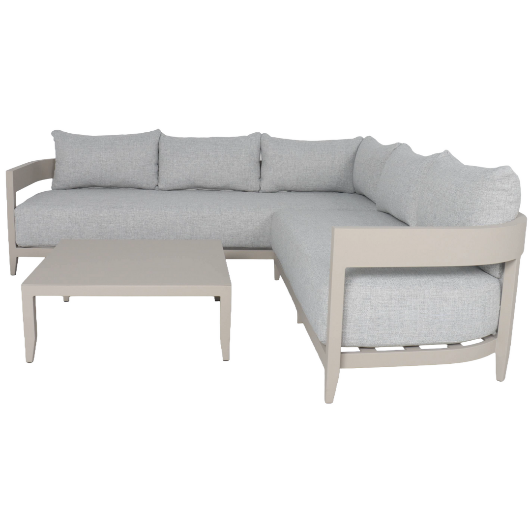 Porto Corner Outdoor Couch Set - Light | PREORDER OCTOBER