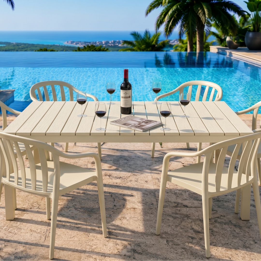 Crete 180cm Dining Table - Dune | PREORDER AUGUST