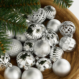 Tree Decorations : Silver - 60 pieces