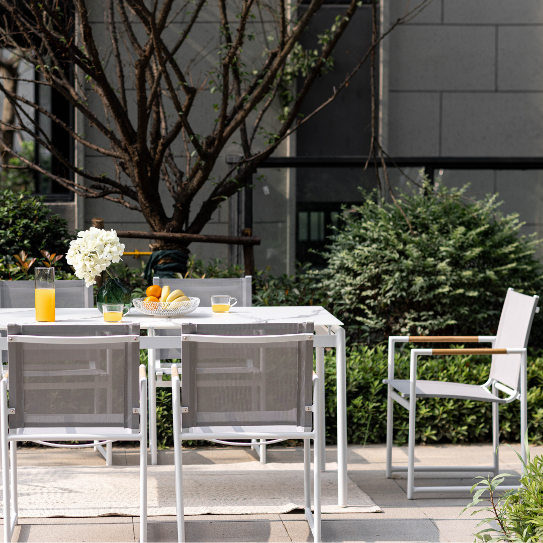 Faro 6 Seater Dining Set White