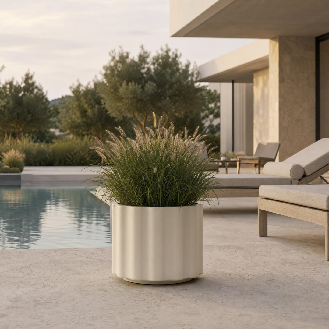Vattra Low Planter - Natural Linen | PREORDER AUGUST