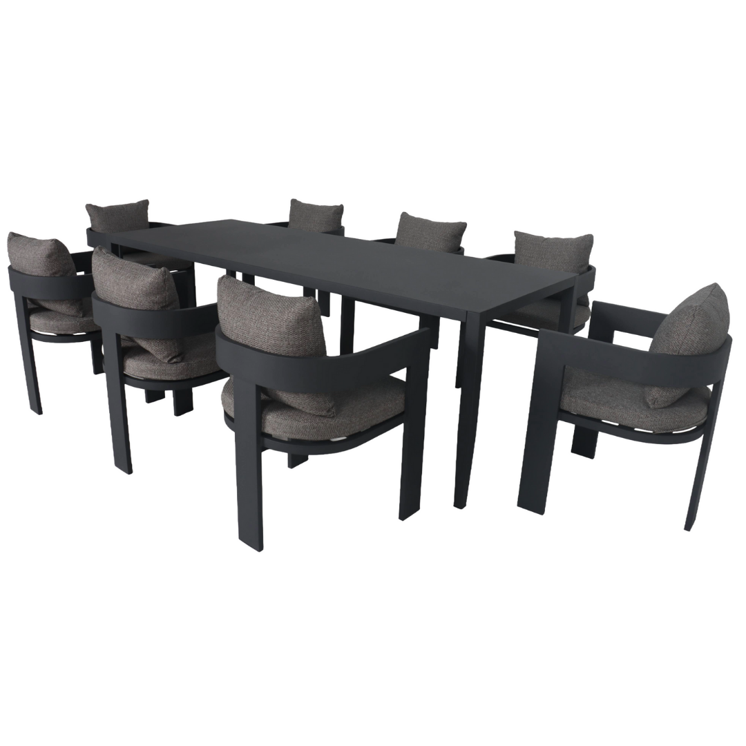Como 8 Seater Dining Set – Dark | PREORDER OCTOBER