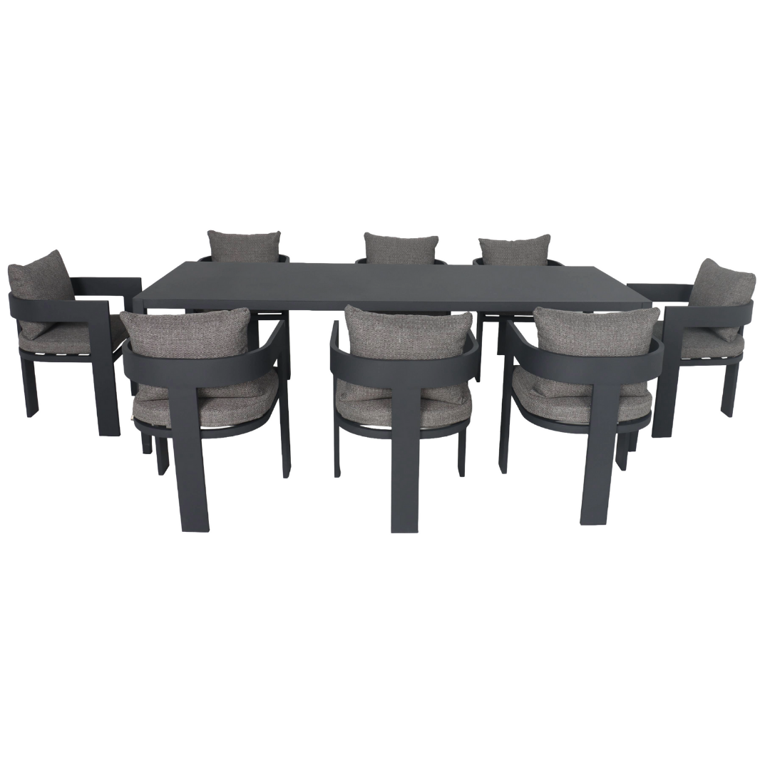 Como 8 Seater Dining Set – Dark | PREORDER OCTOBER
