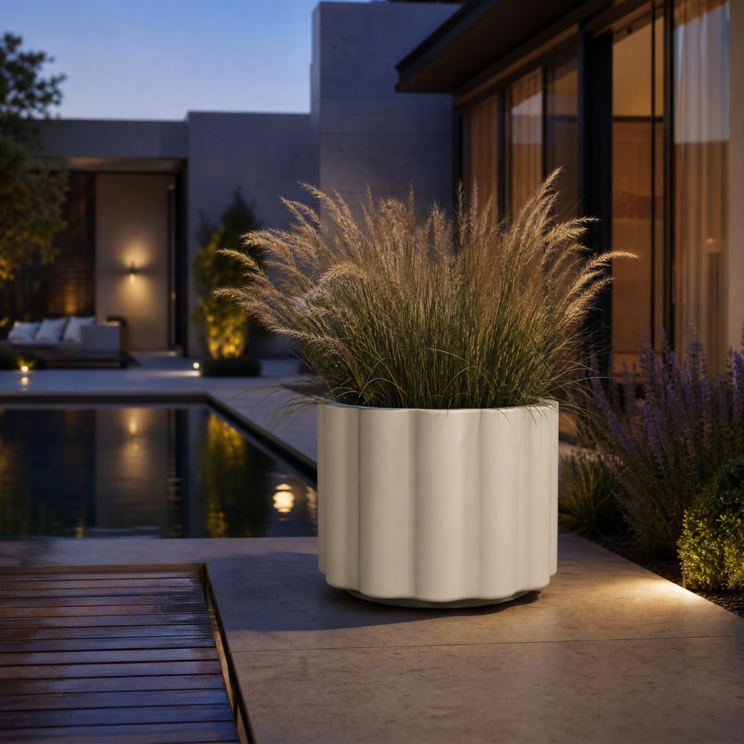 Vattra Low Planter - Natural Linen | PREORDER AUGUST