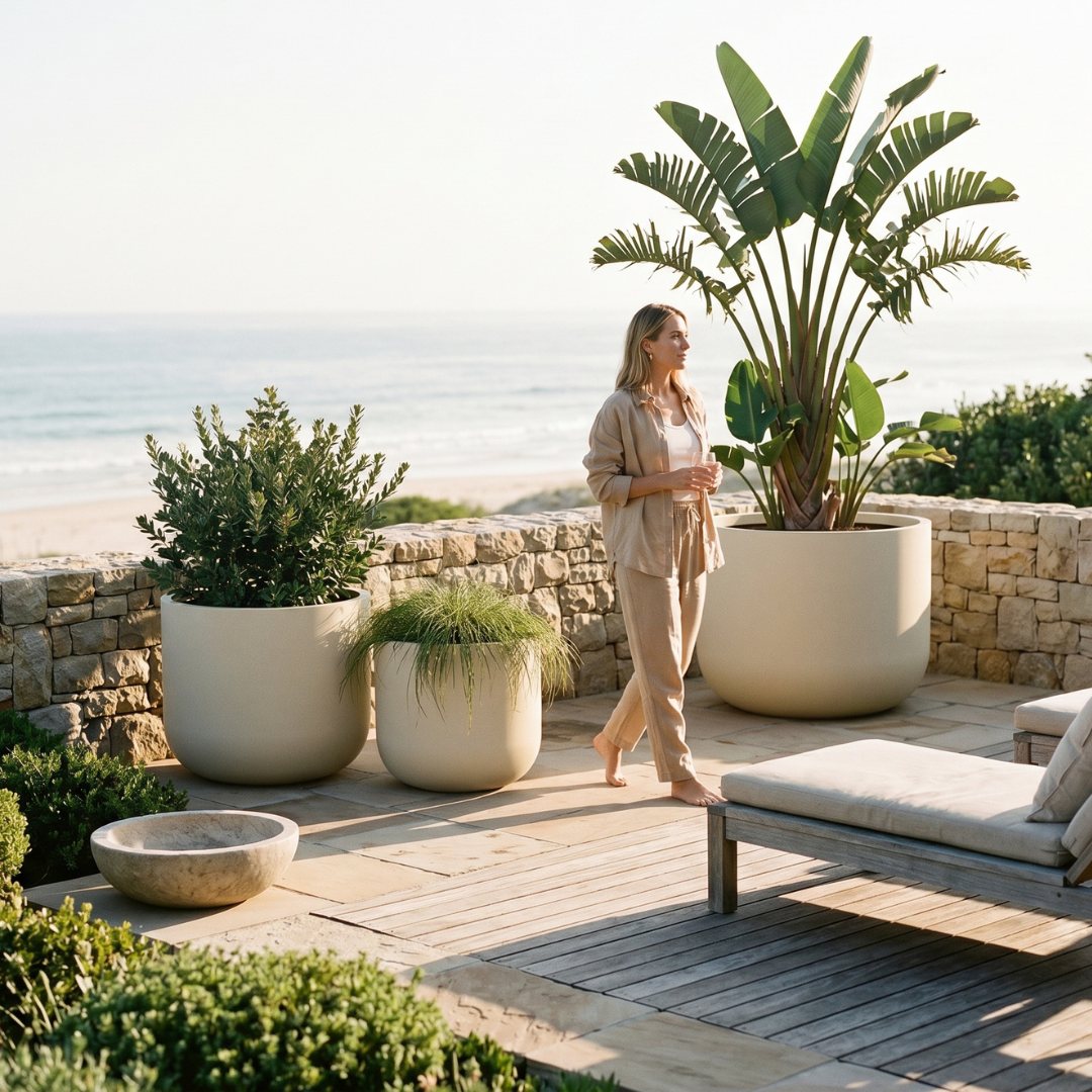 Rotunda Extra Large Planter - Natural White Pepper | PREORDER SEPTEMBER