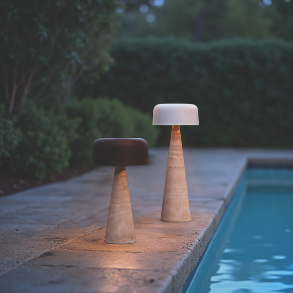 Spark Lamp - Cone Travertine 26cm | PREORDER AUGUST