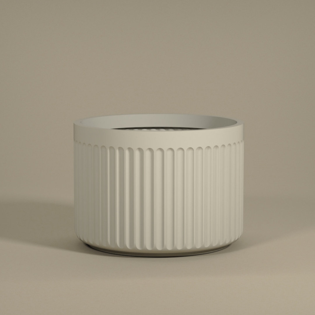 Doric Low Planter - Natural Linen | PREORDER SEPTEMBER