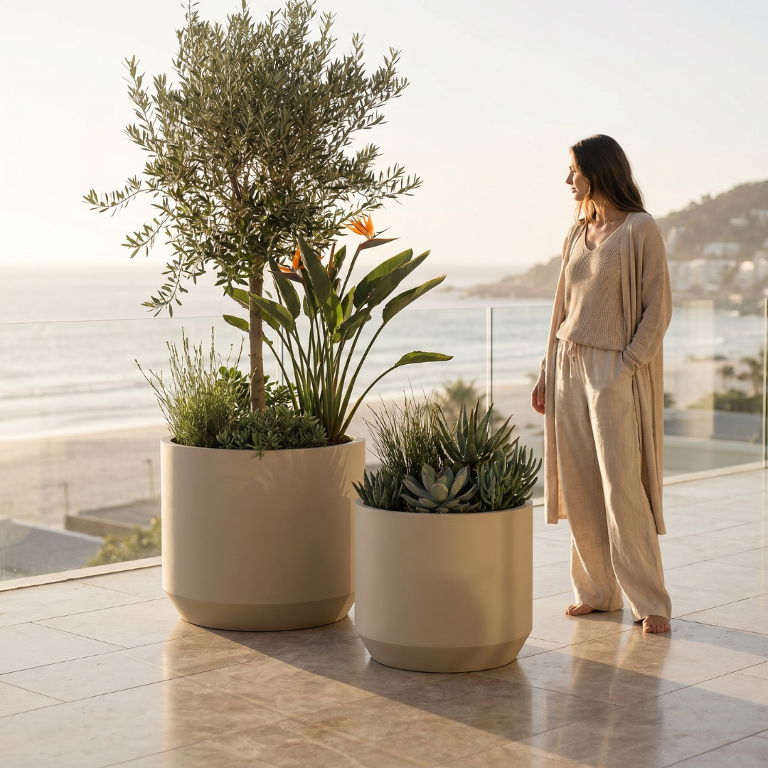 Rotunda Planter - Natural Linen | PREORDER SEPTEMBER