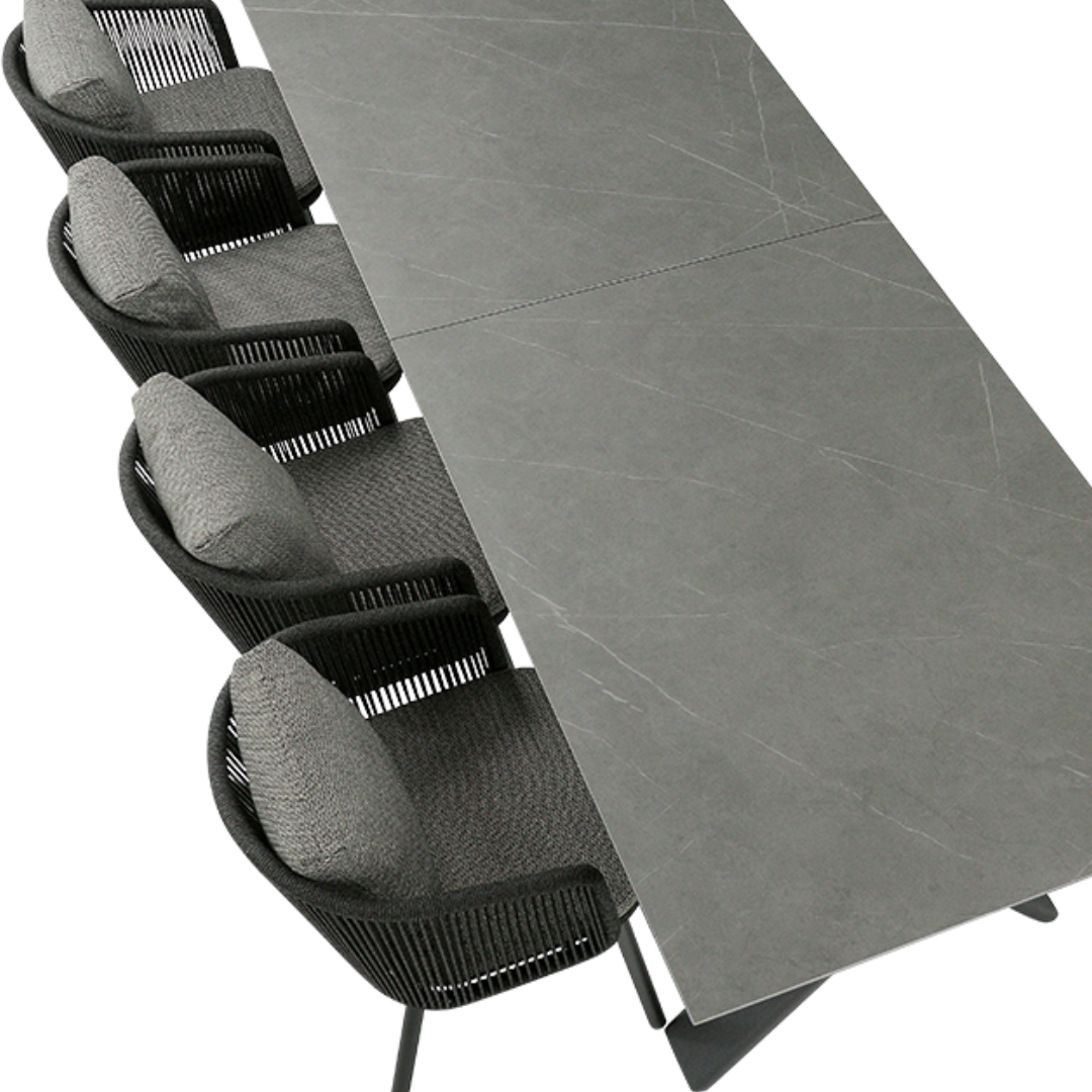 Albatross 4m Extendable Outdoor Dining Table - Charcoal