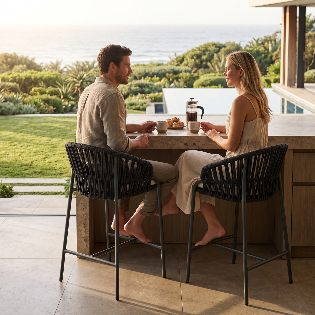 Noon Outdoor Counter Stool - Charcoal | PREORDER DECEMBER