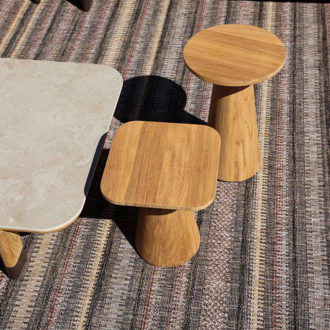 Plato Side Table - Square Short - Teak | ON REQUEST