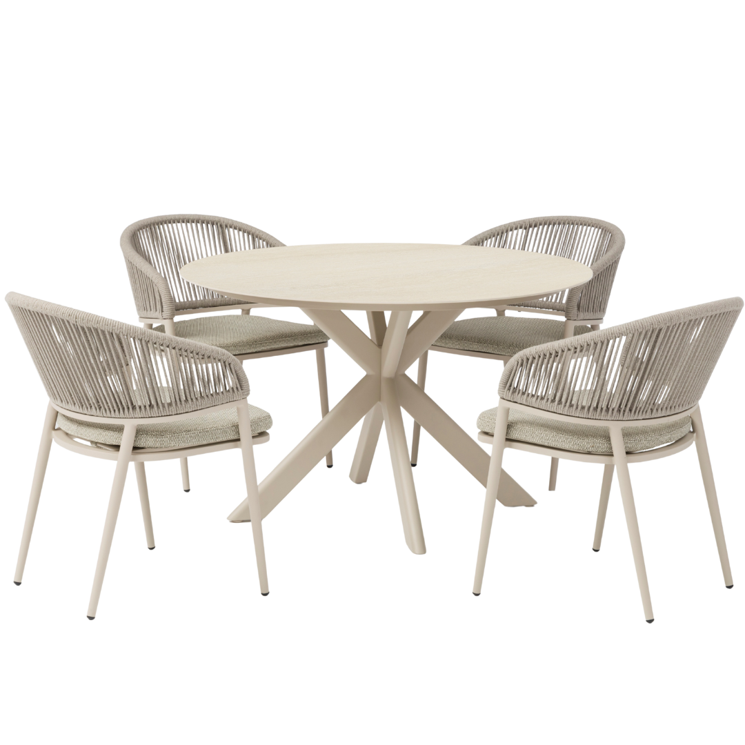 Jack 4-Seater Dining Set Mocha