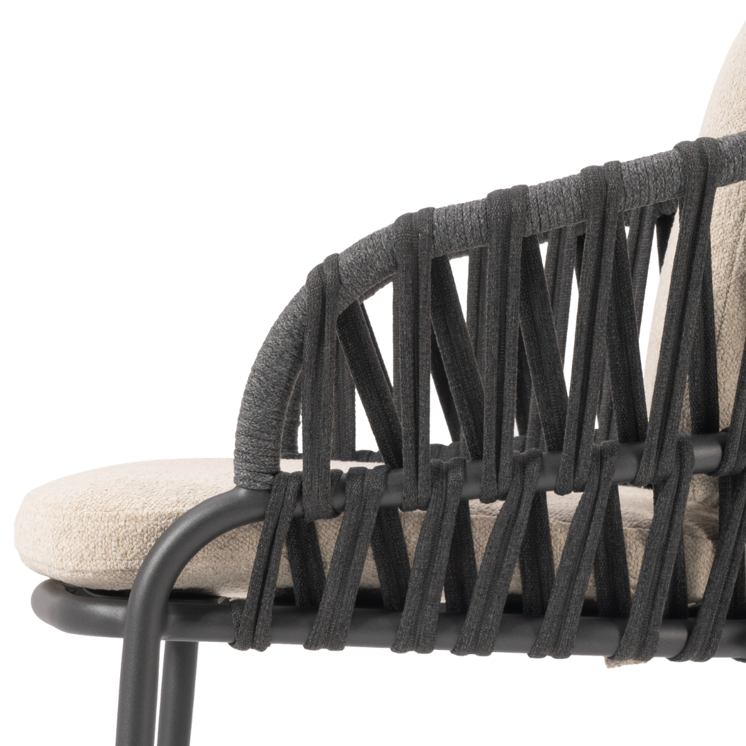 Set of 2: Noon Outdoor Dining Chairs - Charcoal | PREORDER AUGUST