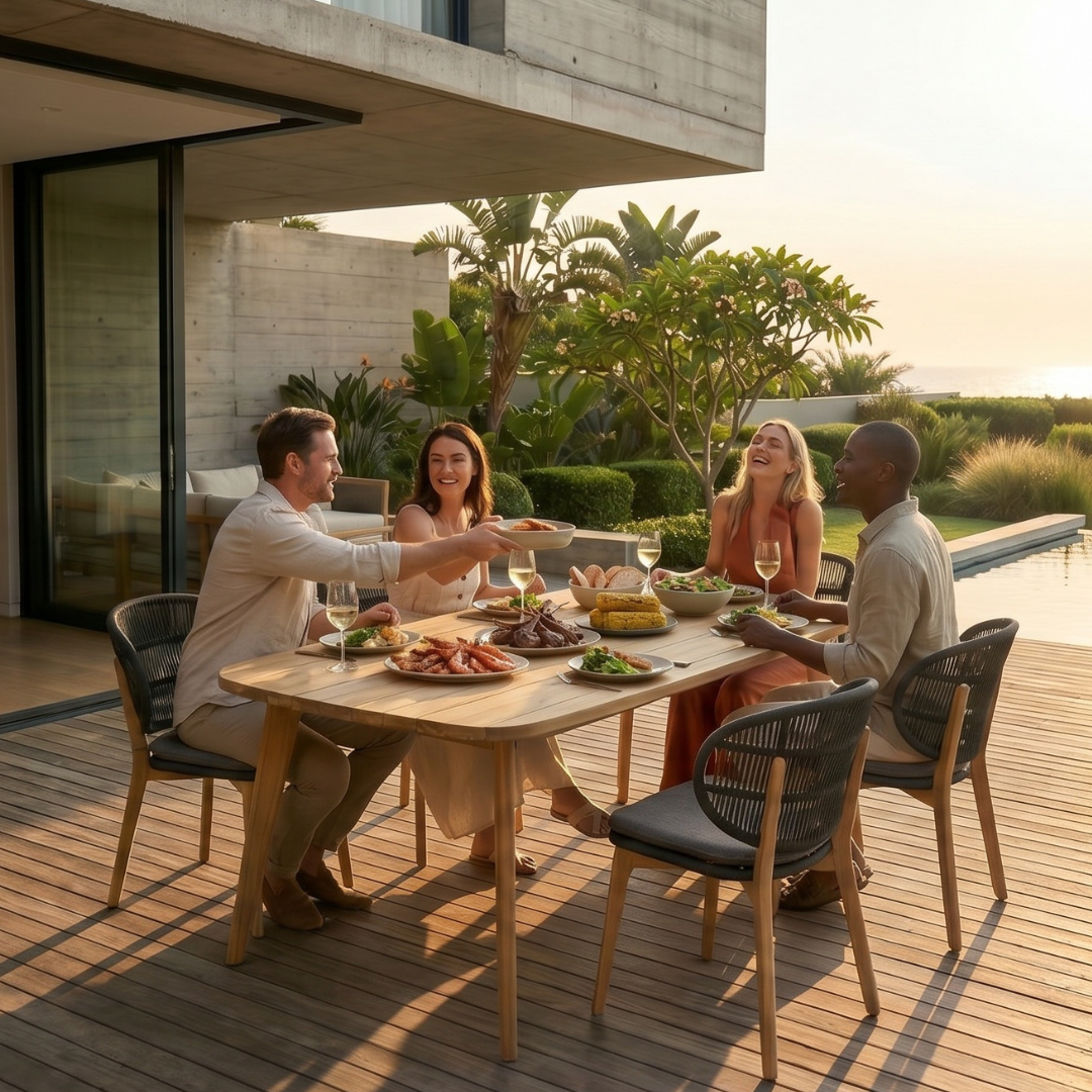 Rixos 2.2m Outdoor Dining Table - 6 seater