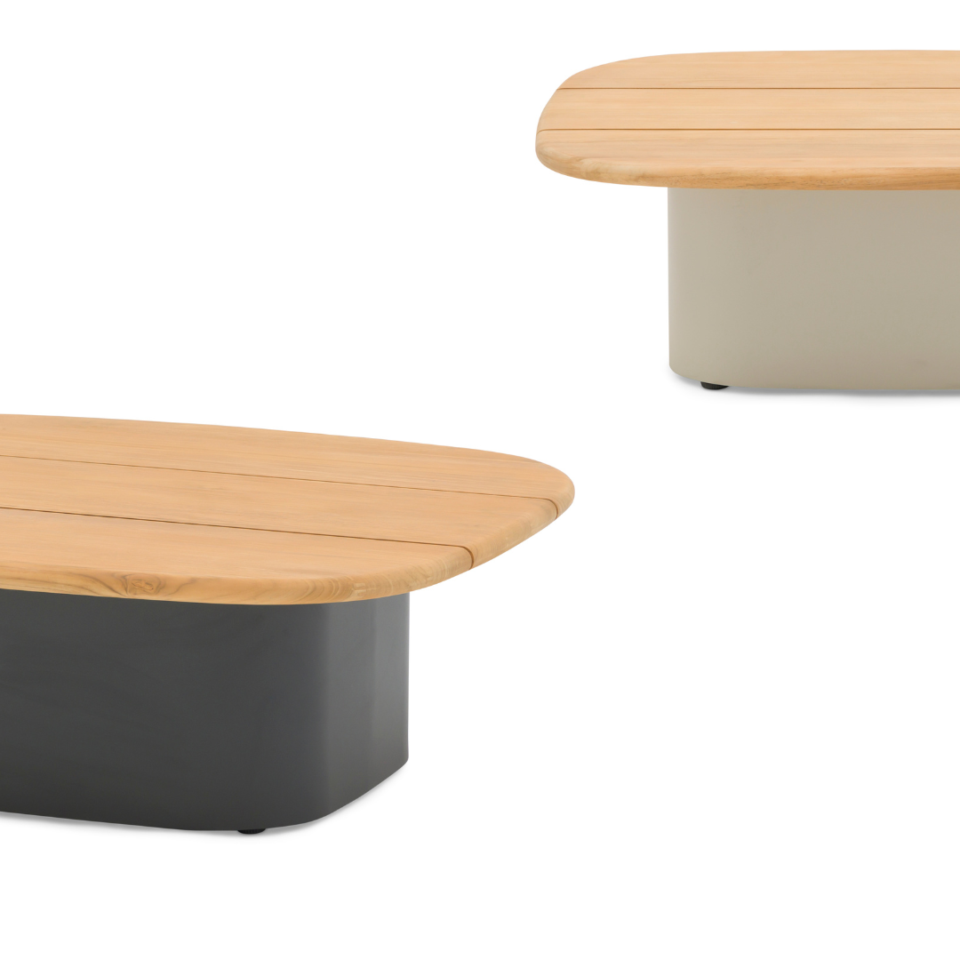 Wave 100cm Coffee Table - Teak (lead time)